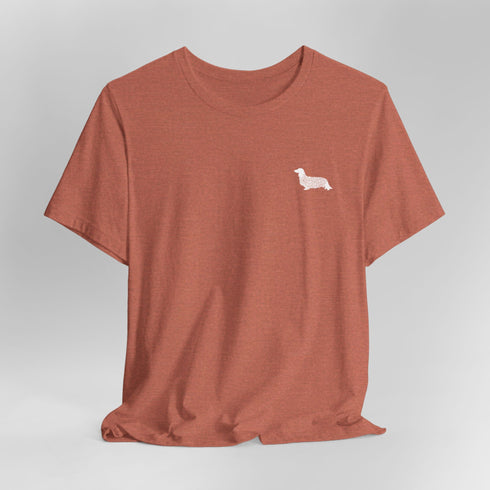 Longhaired Dachshund Mandala Tee - Dachshund Shirt for Women